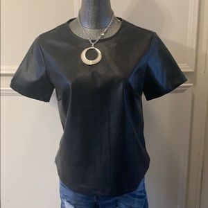 Lucy Paris Faux Leather Top